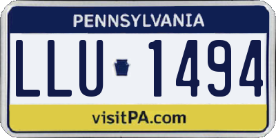 PA license plate LLU1494