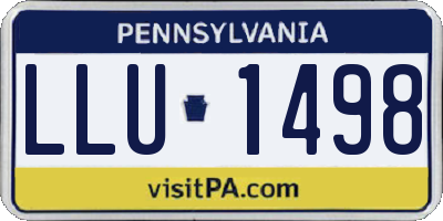PA license plate LLU1498