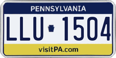 PA license plate LLU1504