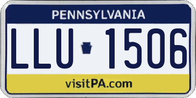 PA license plate LLU1506
