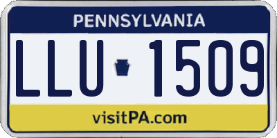 PA license plate LLU1509