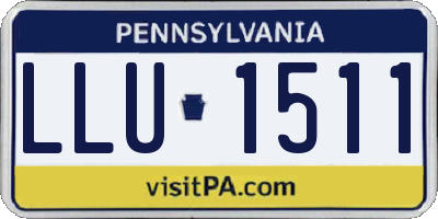 PA license plate LLU1511