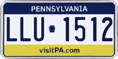PA license plate LLU1512