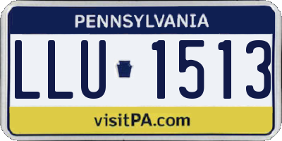 PA license plate LLU1513