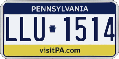 PA license plate LLU1514