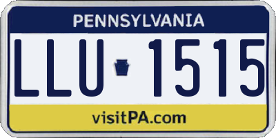 PA license plate LLU1515