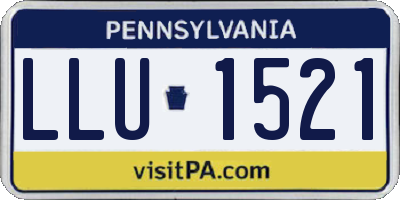 PA license plate LLU1521