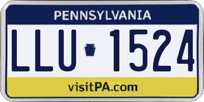 PA license plate LLU1524