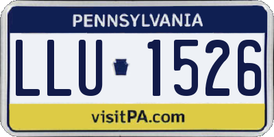PA license plate LLU1526