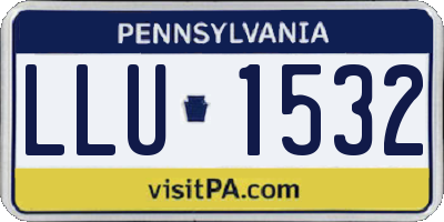 PA license plate LLU1532