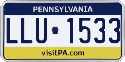 PA license plate LLU1533