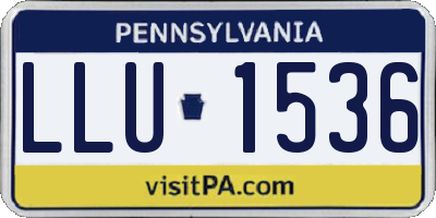 PA license plate LLU1536