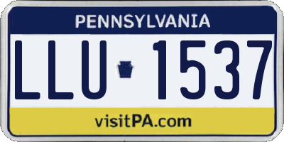 PA license plate LLU1537