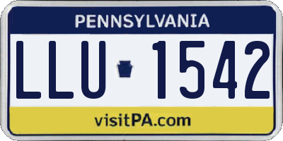 PA license plate LLU1542