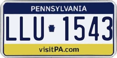 PA license plate LLU1543