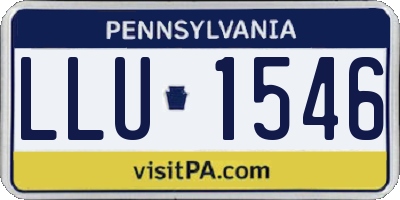 PA license plate LLU1546