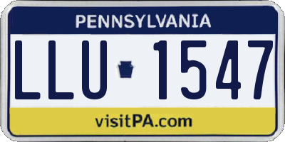 PA license plate LLU1547