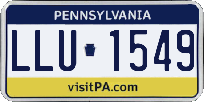 PA license plate LLU1549