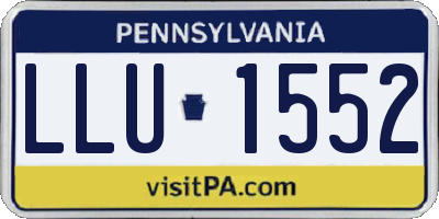 PA license plate LLU1552