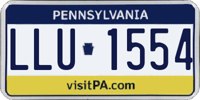PA license plate LLU1554