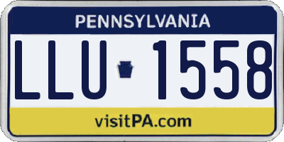 PA license plate LLU1558