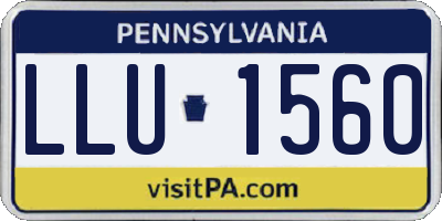 PA license plate LLU1560