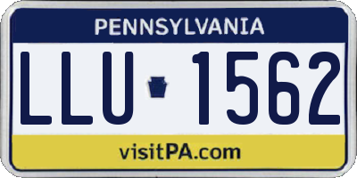 PA license plate LLU1562