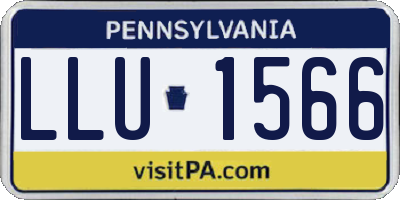 PA license plate LLU1566