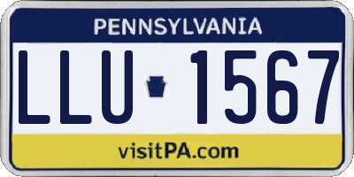 PA license plate LLU1567