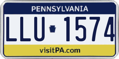 PA license plate LLU1574