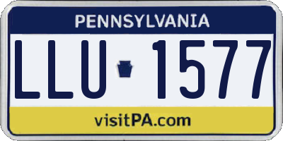 PA license plate LLU1577