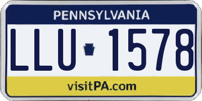 PA license plate LLU1578