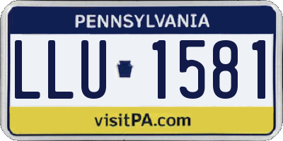 PA license plate LLU1581