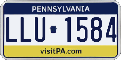 PA license plate LLU1584