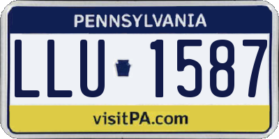 PA license plate LLU1587
