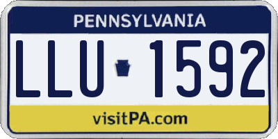 PA license plate LLU1592
