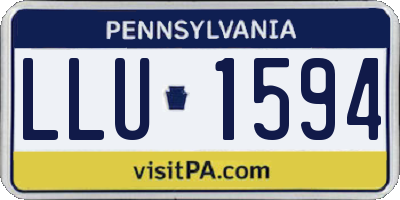 PA license plate LLU1594