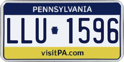 PA license plate LLU1596