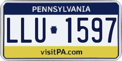 PA license plate LLU1597