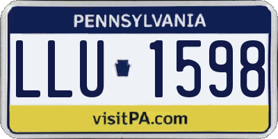 PA license plate LLU1598