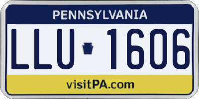 PA license plate LLU1606