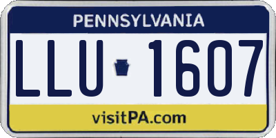 PA license plate LLU1607