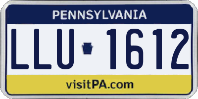 PA license plate LLU1612