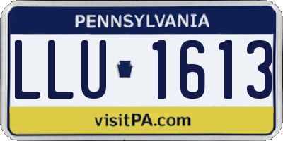 PA license plate LLU1613