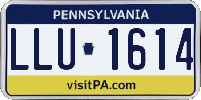 PA license plate LLU1614