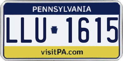 PA license plate LLU1615