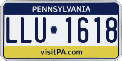 PA license plate LLU1618