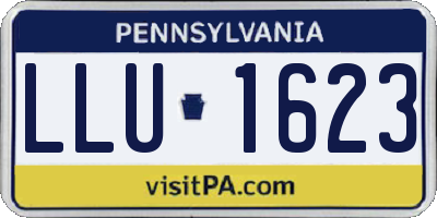 PA license plate LLU1623