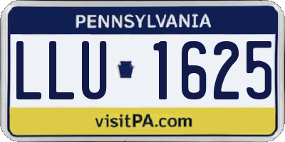 PA license plate LLU1625
