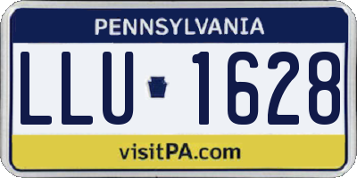 PA license plate LLU1628